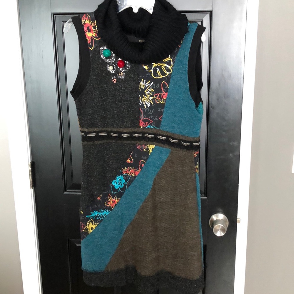 Cowl Neck Sweater Dress